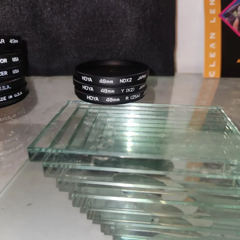 Vintage Lot of 8 of Hoya & Tiffen 49mm Lenses Filter with case
